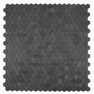 Hexagon Dark Grey Basalt Stone Mosaic Lava Stone Wall and Floor Tile