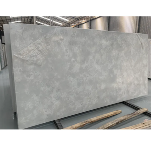 China Factory Artificial Quartz Stone Slabs Custom Veins Artificial Stone Walls Grey Marble Quartz Sintered Stone