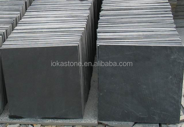 Large Decoration Wall Natural China Black Slate Slab Culture Stone Floor Tile For Sale