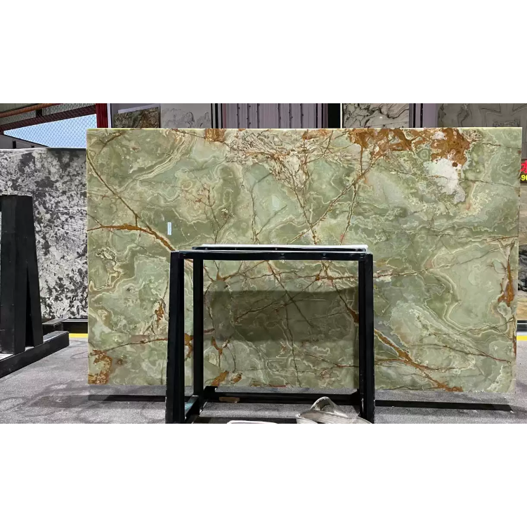 Magnificent Translucent Green Jade Onyx Marble for Home