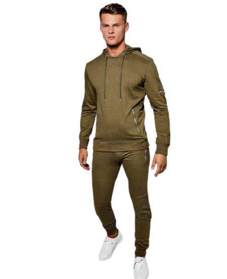 2021 Casual Fashion Sportswear Zipper Hooded And Pullover Two Piece Set Men Tracksuit Set Street Wear Men Velvet Tracksuits