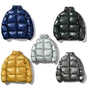 OEM Fashion Style Shiny Custom Embroidery POlyester Fabric Men's Puffer Jacket Bubble Coat Wholesale Streetwear Winter Jacket