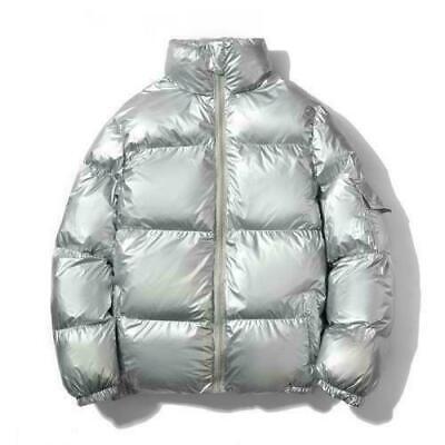 OEM Fashion Style Shiny Custom Embroidery POlyester Fabric Men's Puffer Jacket Bubble Coat Wholesale Streetwear Winter Jacket