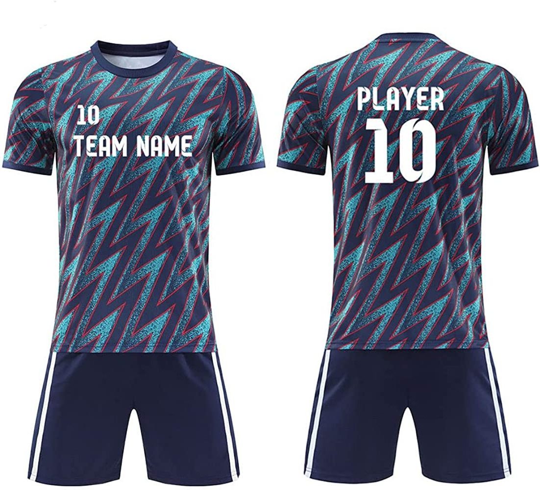 Unisex Youth Jersey Soccer for Men Women Custom Any Name Number Good Quality School Team Soccer Uniforms Sublimated Jersey