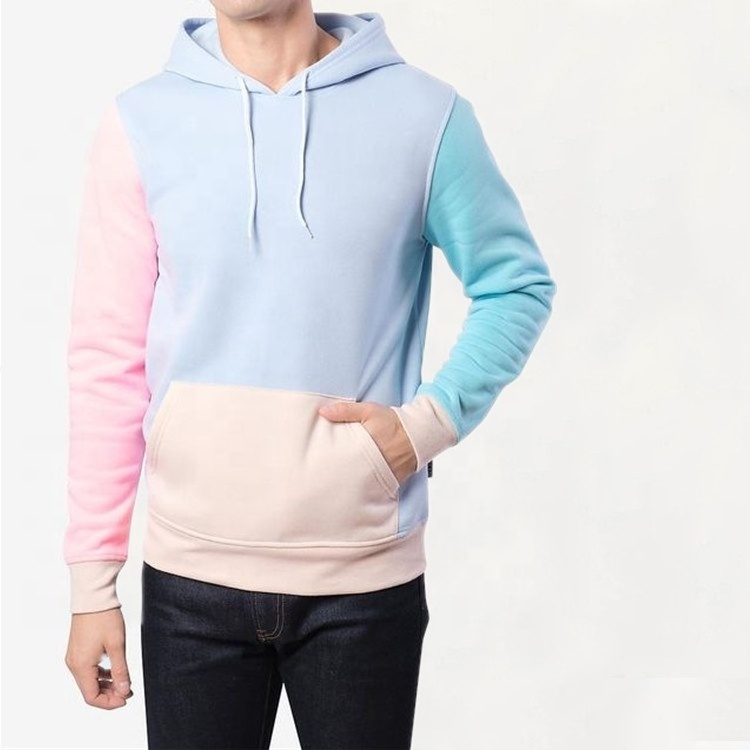 Wnab industry Pullover Newest Design Contrast Stitch Patchwork Pastel Hoodies