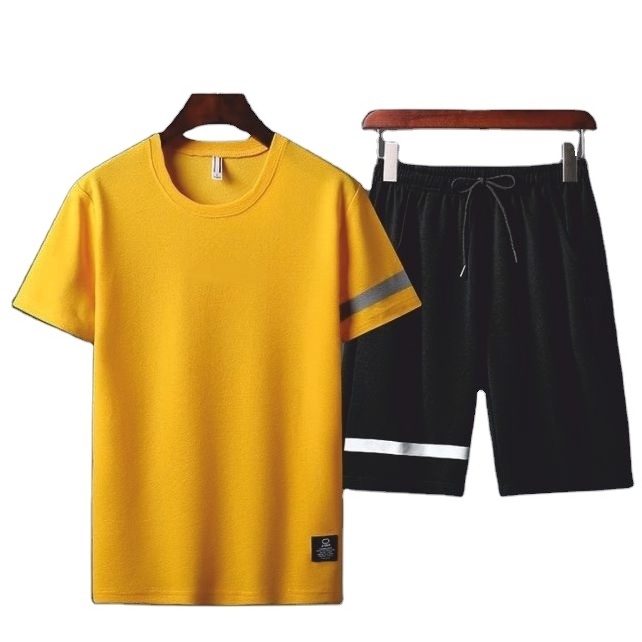 Men's Summer Short Sets Mens Co-ord Sets Men matching Shirt and Shorts Set Breathable Customized Design T Shirt Shorts