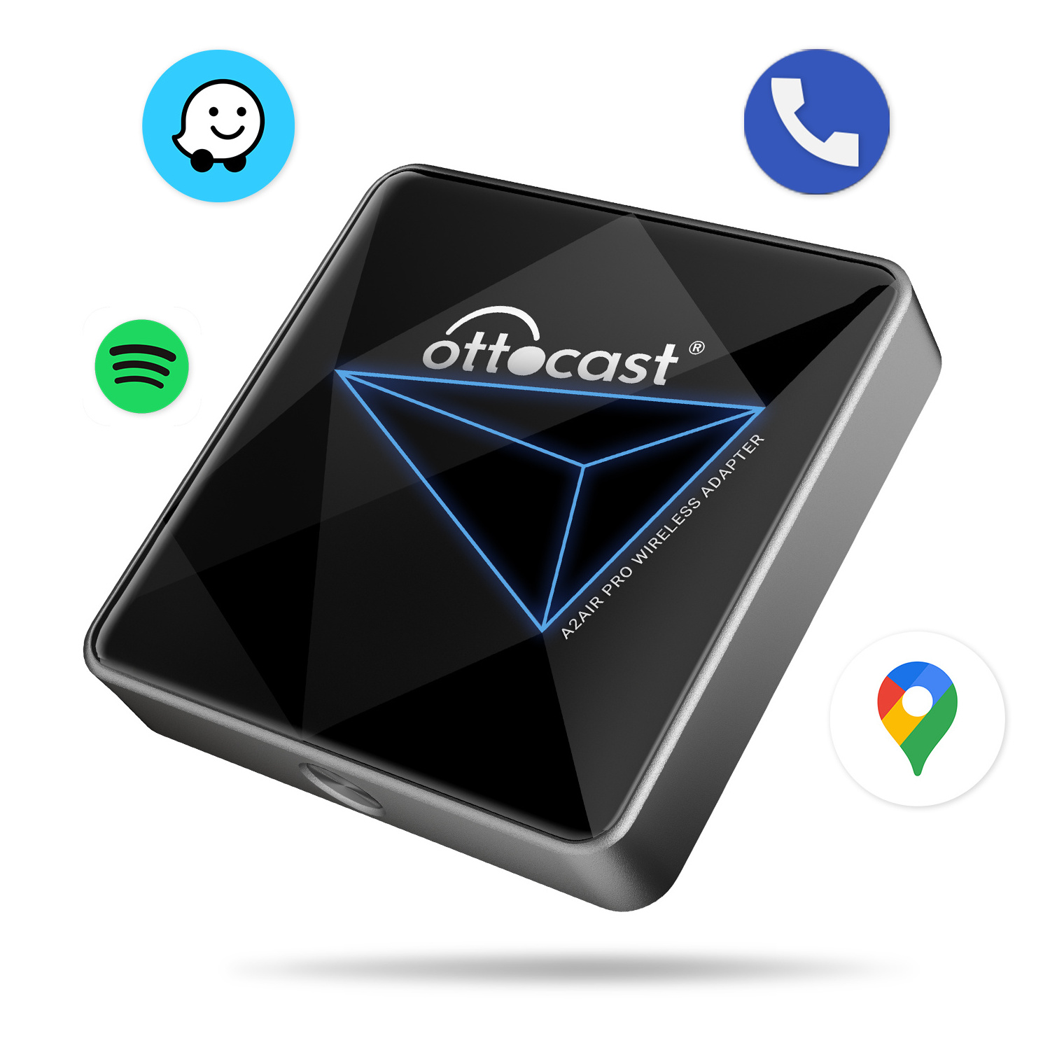 Ottocast Latest wireless android auto A2AIR PRO smart appl carplay ai box wireless Android auto adapter