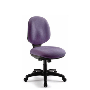 Armless office chair with high density PU foam and fabric upholstery