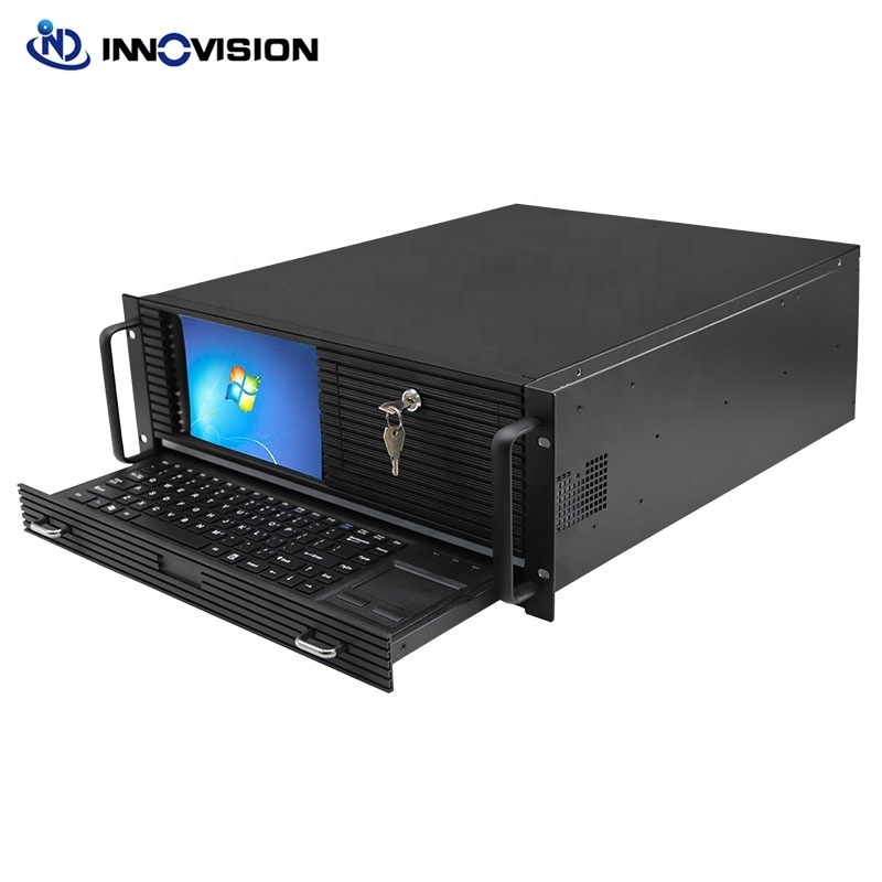 high performance 4U Industrial Computer All-in-one LCD 4U workstation server case