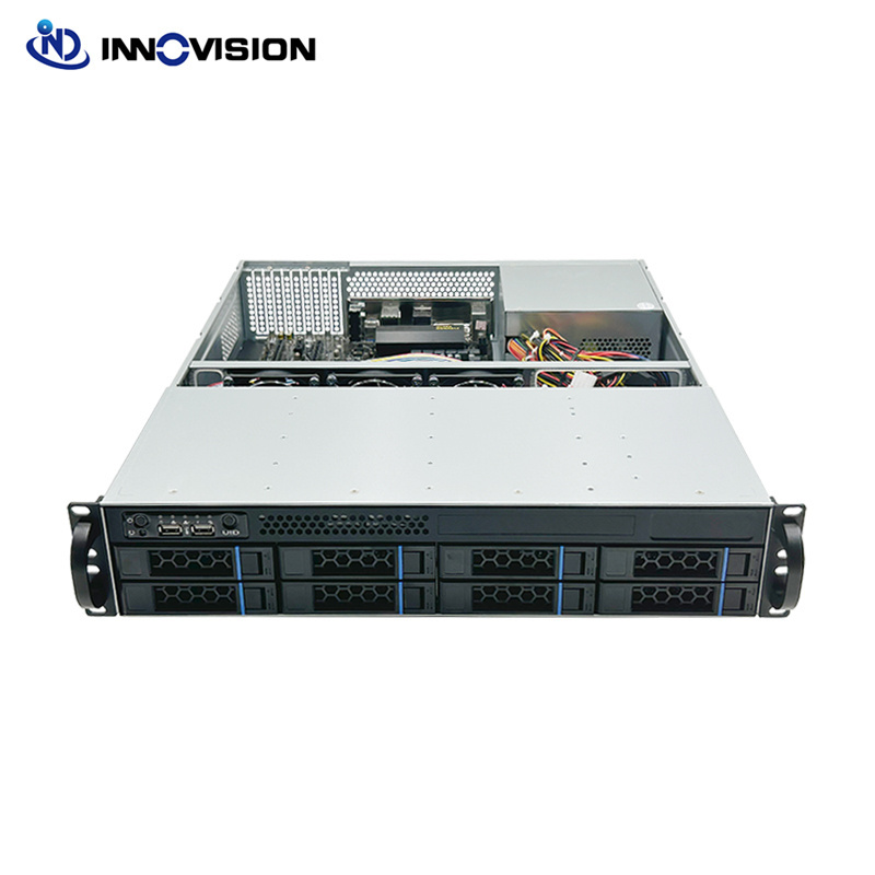 Ultra rack 2U 8Bay storage server case L520mm support atx powersupply MATX board NAS server chassis