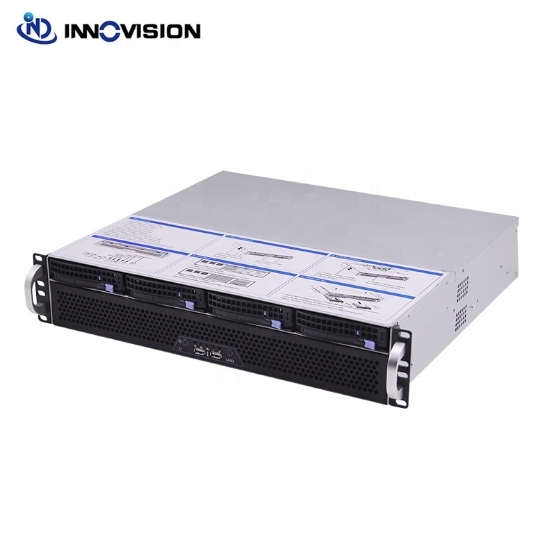 Flexible Ultra short 2U mini case L400mm 4bays hotswap 2U storage rack server chassis for nvr/nas