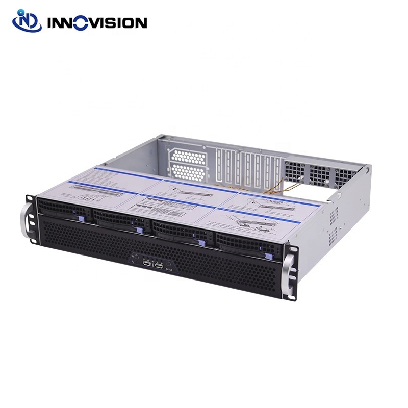 Flexible Ultra short 2U mini case L400mm 4bays hotswap 2U storage rack server chassis for nvr/nas