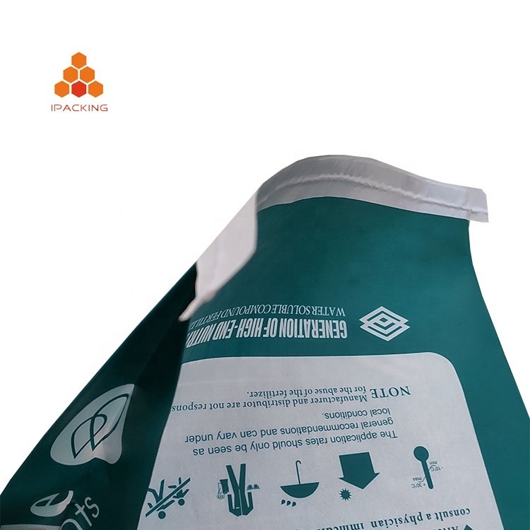 20kg 25kg 50kg custom printing polyethylene recycled fertilizer soil packaging pp woven sack bag