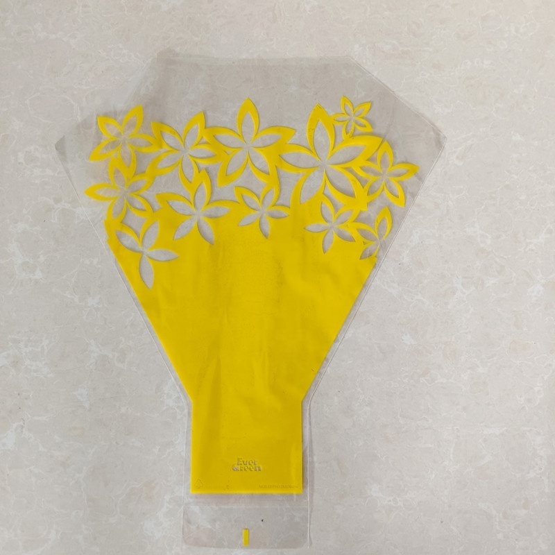 Customized Printing Bopp Cpp Flower Sleeve Bouquet Wrapping Plastic Sleeves flower packaging For Fresh Cut Flowers