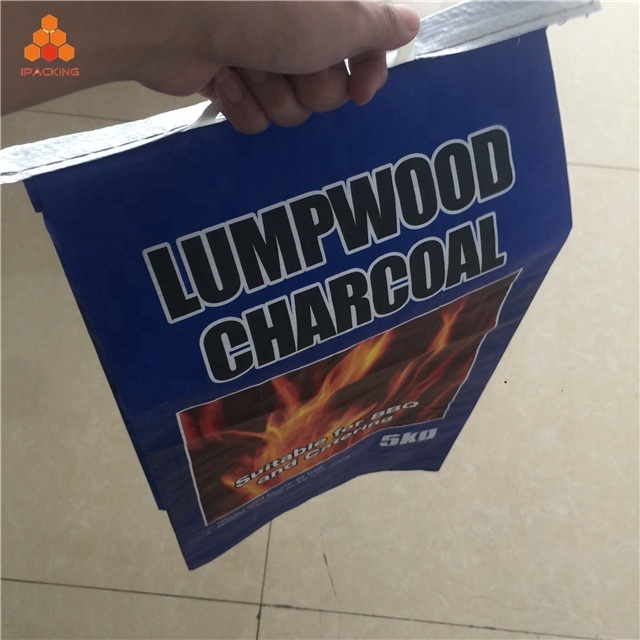 5kg 10kg 20kg printed empty bopp laminated pp woven BBQ charcoal briquette packaging bags for sale