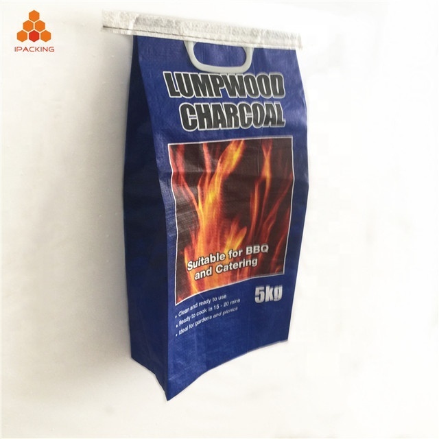 5kg 10kg 20kg printed empty bopp laminated pp woven BBQ charcoal briquette packaging bags for sale