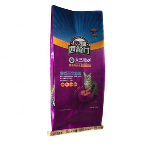 20kg 25kg 40kg pp raffia woven with BOPP lamination plastic feed cat food dog food packaging bags sacks