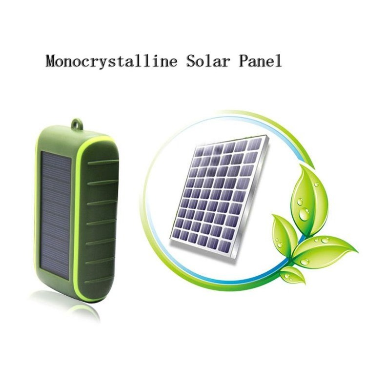 Hand crank power bank With LED Lighting portable battery solar panel  power bank phone case