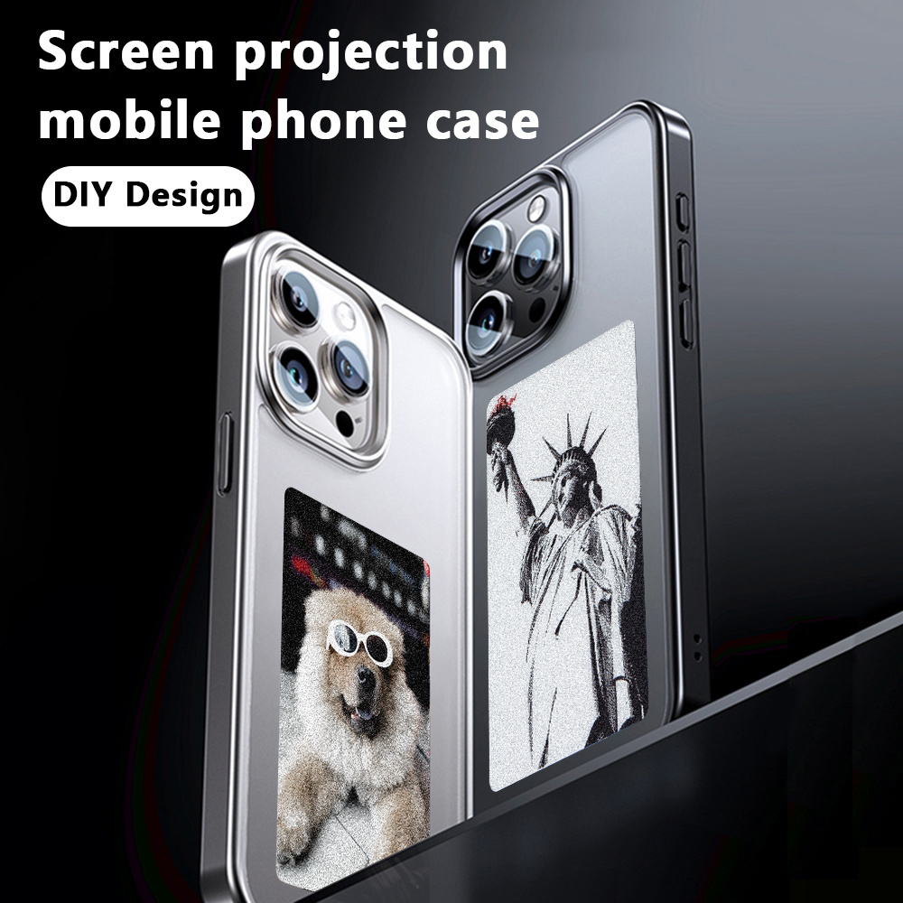 For iPhone 13 14 15 Pro Max NFC Enabled E Ink Screen DIY Wallpaper Cell Phone Case