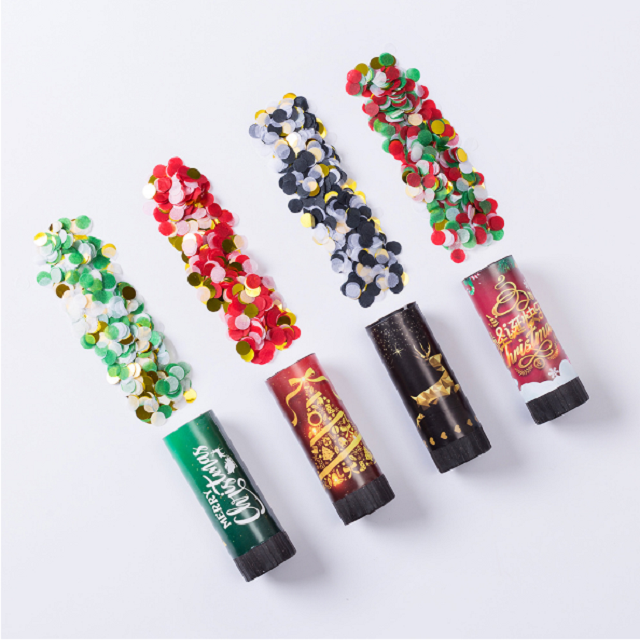 2022 Newest Mixed Color Christmas Confetti Cannon Party Poppers Holds Popular Tissue Confetti