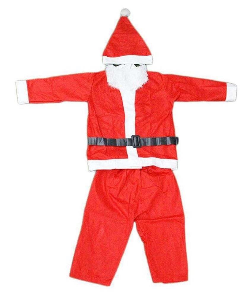 Promotion Non Woven Fabric Christmas Party Santa Costume Adults Size Family Santa Claus Costume Santa Suit For Men