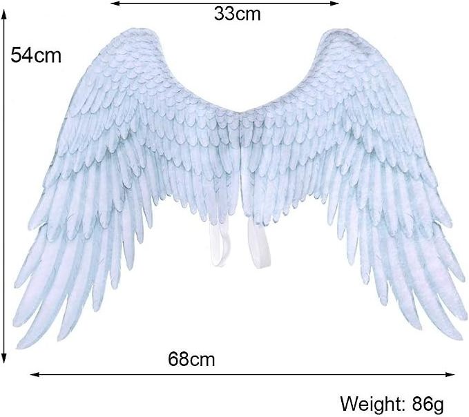 Non-Woven Fabric Festive Party Angel Wings Suitable for Party Decorative Wings Dress Up Party Supplies Bride To Be Wedding Decor