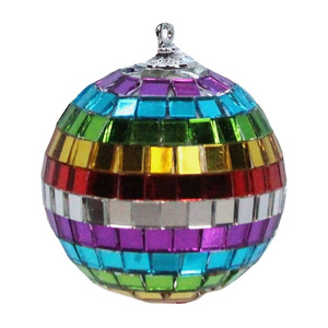 Christmas Bauble Tree Decoration Mix Color Glass Piece Rainbow Mirror Ball