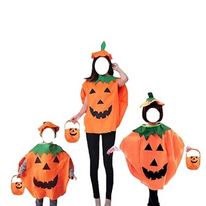 Halloween Pumpkin Costume Pumpkin Cape Candy Bag Roleplay Pumpkin Costumes Set For Adults