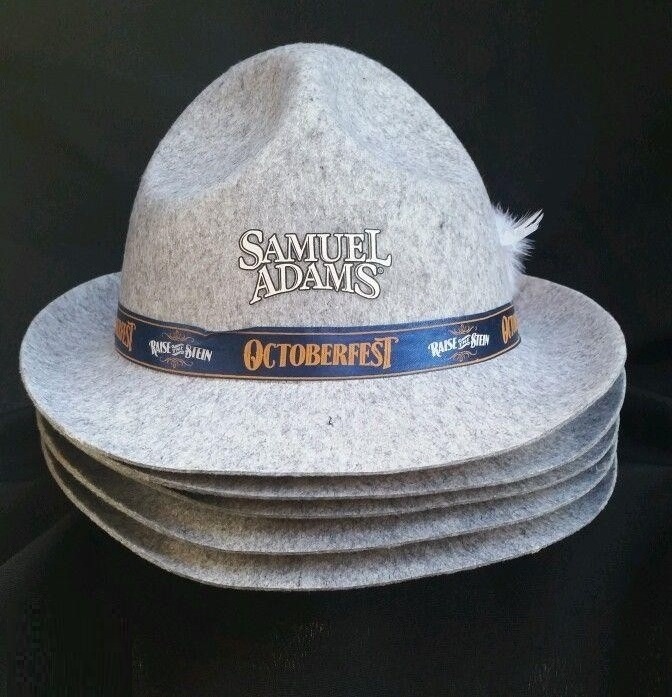 Cheap Samuel Adams Beer Octoberfest Hard Felt Fedora Promo AD Hats