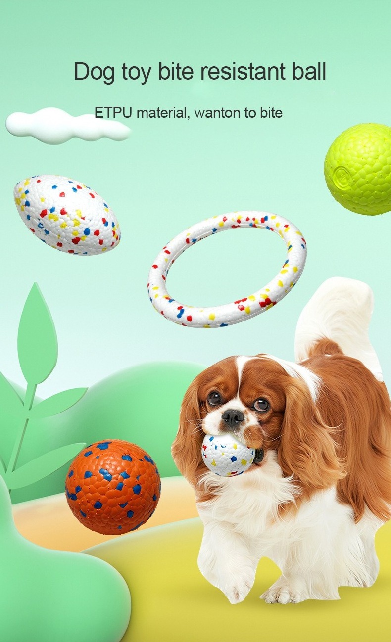 Pet products interactive toy playing ball bite resistant material light high elastic anti-bite entertainment tooth cleaning ball