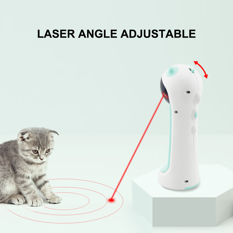 Interactive Cat Toy Pet Laser Pointer for Cats Automatic Rotating Catch Training Funny Cat Plastic Eco Friendly Material