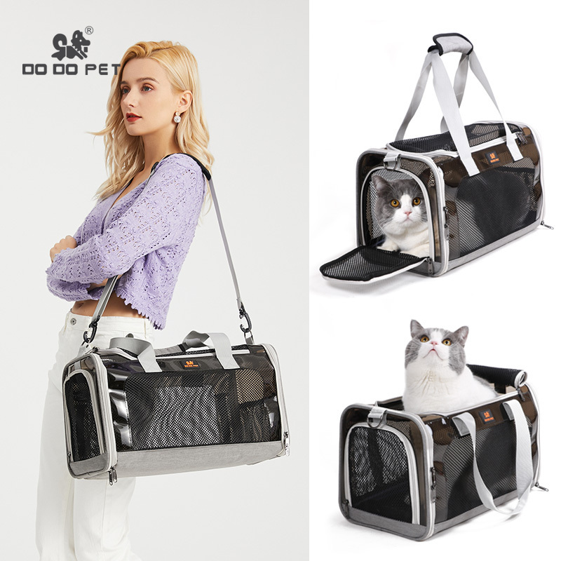 Fashionable Convenient Transparent Luxury Travel Pet Carrier Shoulder Bag Pet Dog Cat Bag