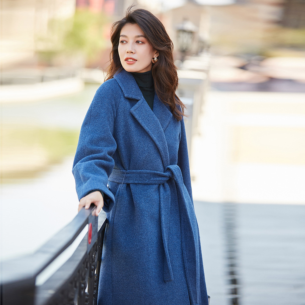 2023 New Arrival Winter Long Jacket Genuine plaszcz  plaszcz damski  Wool Cashmere Women Coat