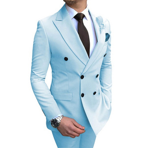 2023 Costume ODM New Men's Suits Wedding Dress Performance MC Presides Over Slim Suit Singer Stage Chorus 2 pieces men suits set