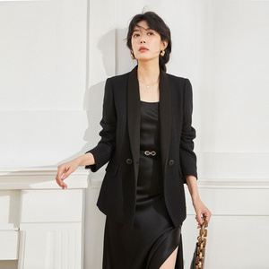 2024 Autumn Winter Jacquard Blazer Ladies Office Formal  Suits skirts pants set Women Business wear women Tuxedo blazer set