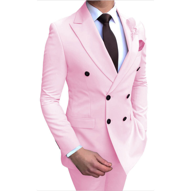 2023 Costume ODM New Men's Suits Wedding Dress Performance MC Presides Over Slim Suit Singer Stage Chorus 2 pieces men suits set