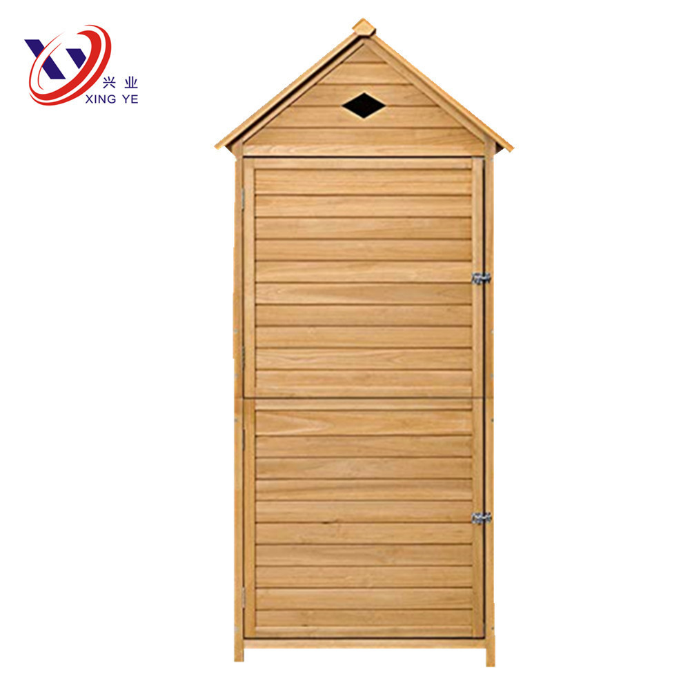 Single Door 5 Shelves Outdoor Garden Wooden Storage Shed