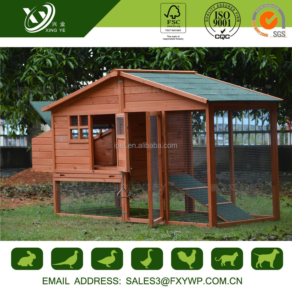 Best Price Durable Bamboo Wooden Chicken Coop With Feeder