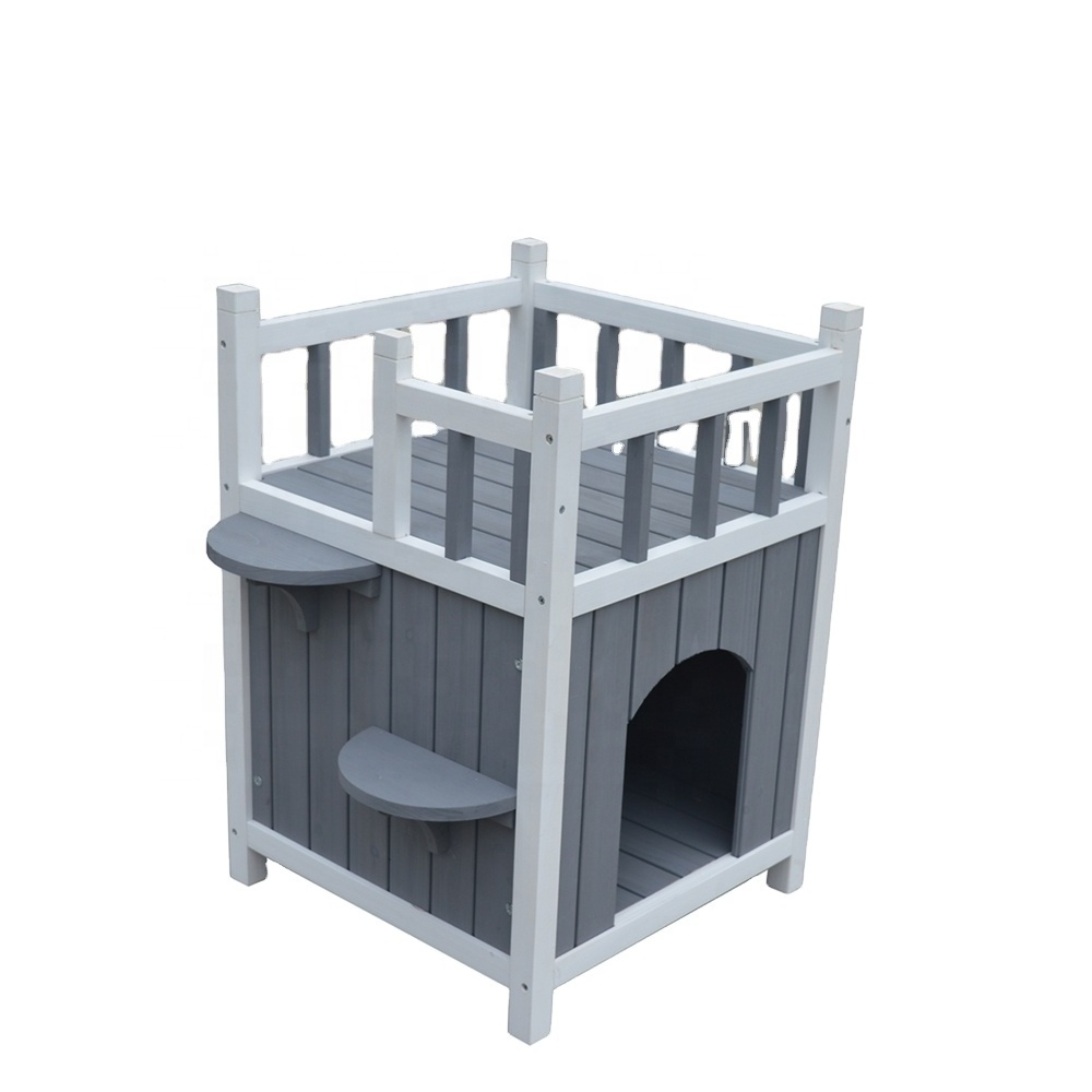 Eco-friendly portable wooden pet house cat house for outdoor indoor