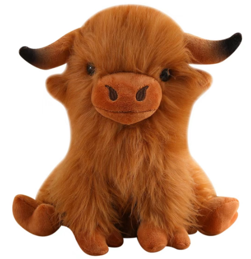 Simulation  Animal Toys For Children Stuffed  yak Doll Cute Toy Highland Cow Plush