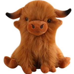 Simulation  Animal Toys For Children Stuffed  yak Doll Cute Toy Highland Cow Plush