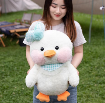 Cute Animals Big Size Stuffed Plush Toys Baby Fat Duck With A Bow Gifts For Girls