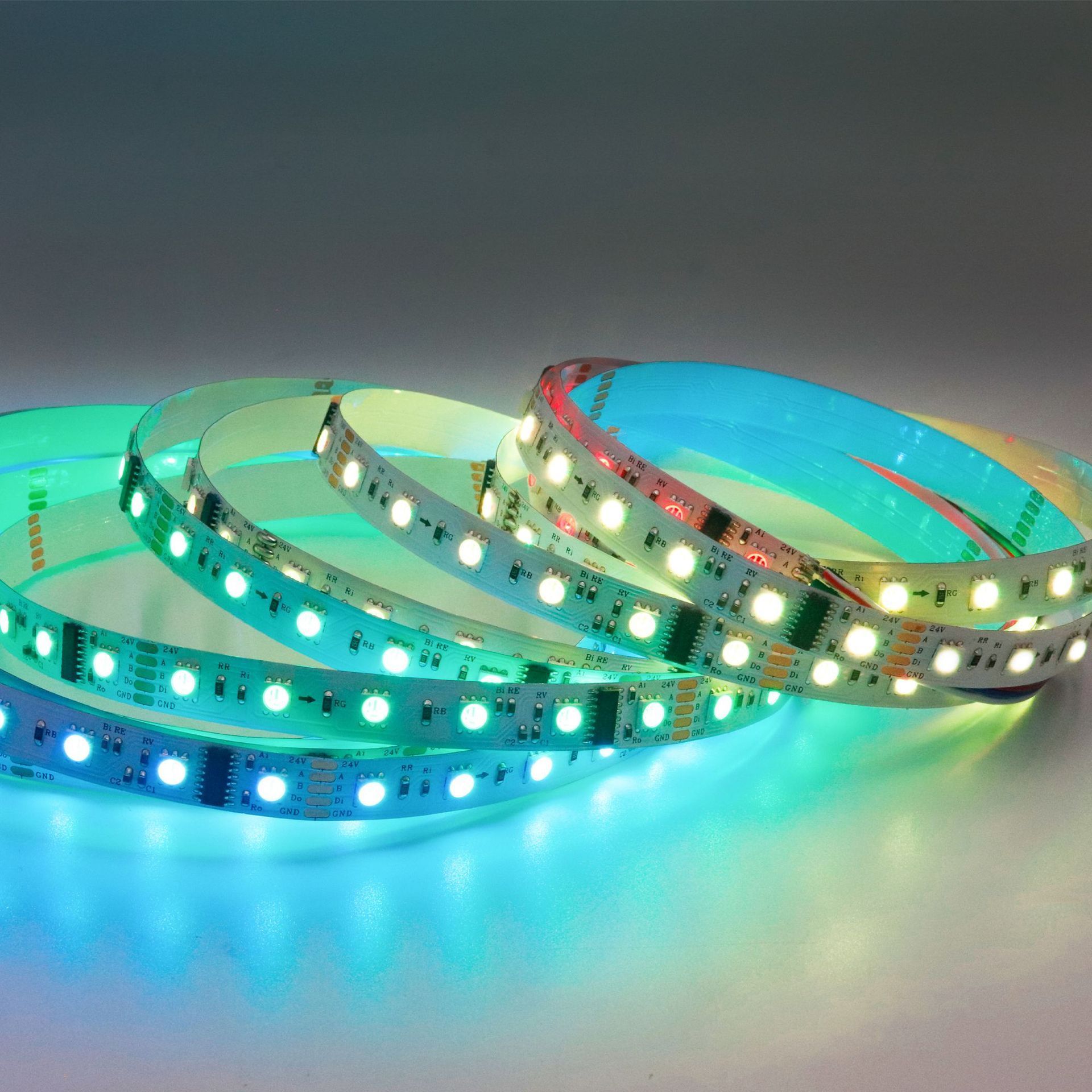 Holiday Light Led Strip App Or Wifi 12V Remote Controlled 5050 2835 Rgb Cob Smart Led Light Strip Led Strip Light