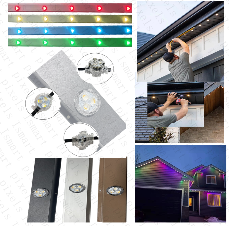 UCS2094 12v rgbw led point lights ucs2904 rgbw led strip permanent christmas lights 30mm rgbw pixel led