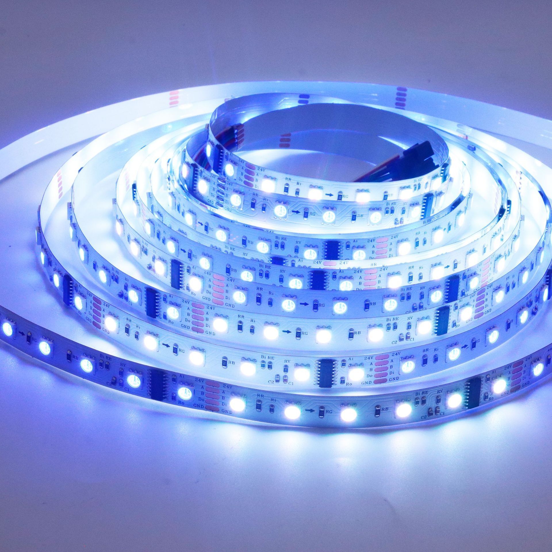 Holiday Light Led Strip App Or Wifi 12V Remote Controlled 5050 2835 Rgb Cob Smart Led Light Strip Led Strip Light