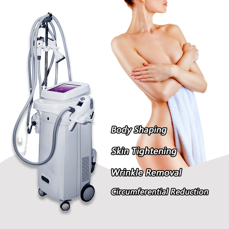 Ultrasound Cavitation Vacuum Laser Bipolar RF Roller Massage Cavi Lipo Vacuum Therapy V Shape Massage Roller