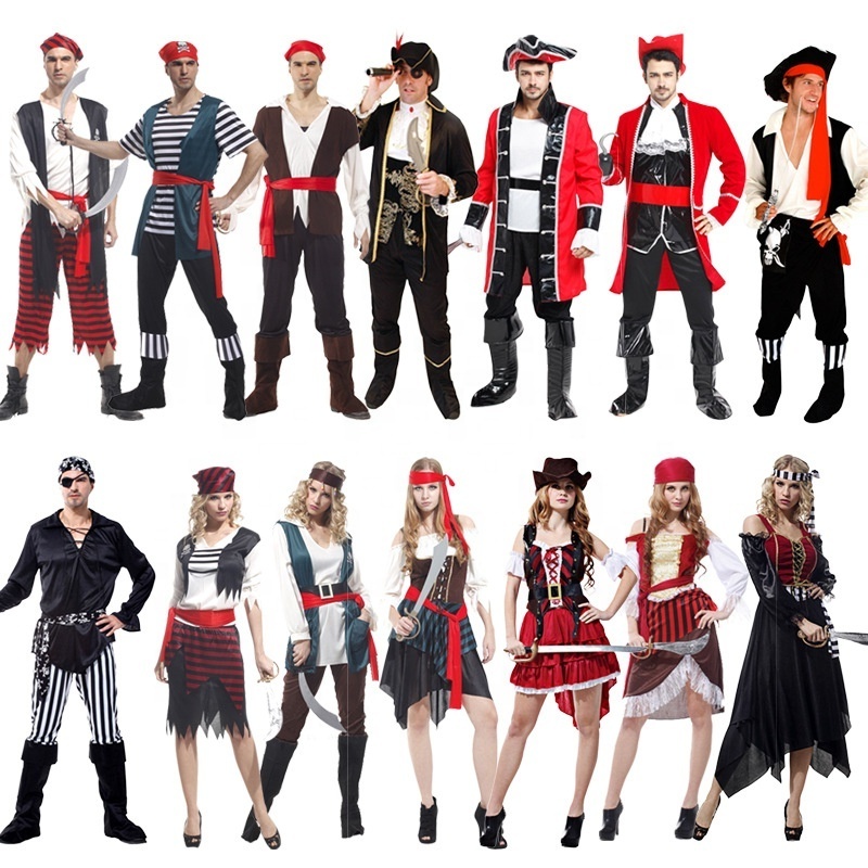 Children's day halloween cosplay costume captain show suits men women adult pirate anime cosplay costume