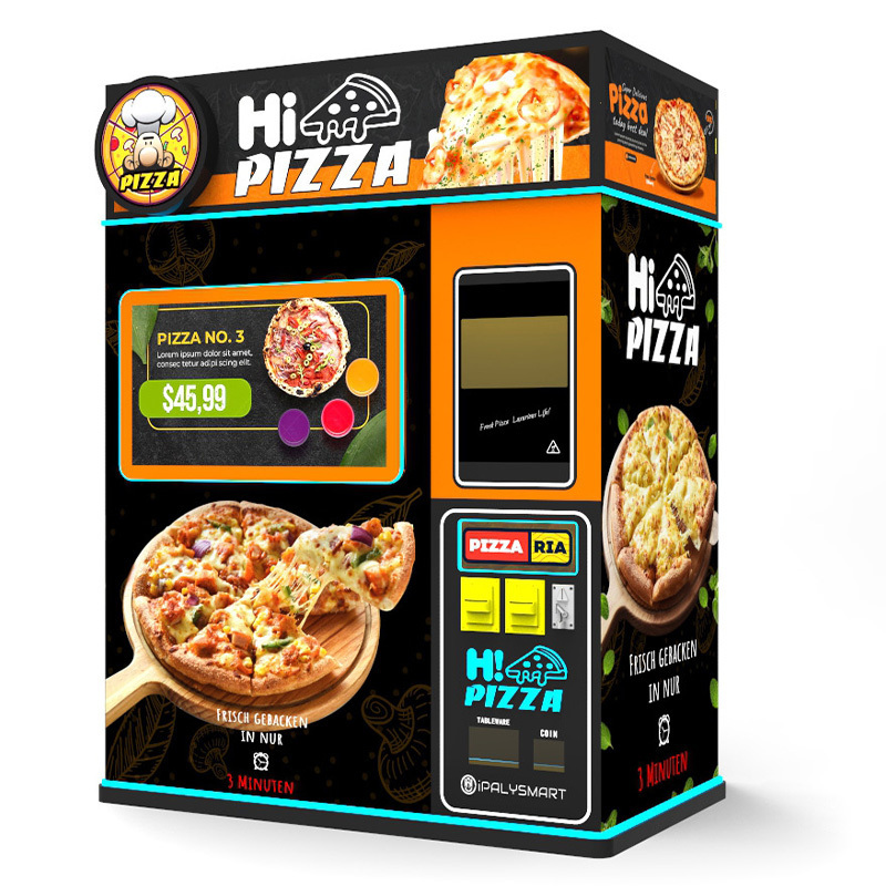 Full Automation Hot Food And Pizza Vending Machine Customized Happy Cone And Umbrella Pizza Vending Making Machine Food