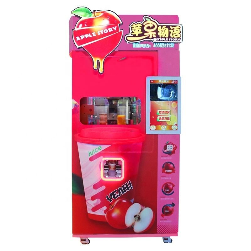 Fully Automatic Combo Juice Vending Machine Commercial Mix Mango Orange Lemon Apple Juice Bar Vending Dispenser Machine For Sale