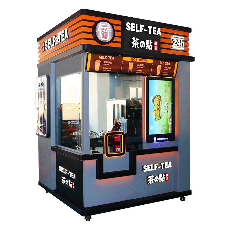 Smart Automatic Milk Tea Coffee Vending Machine For Malls and Supermarkets Coin Operated Bubble Tea Vending Machine For Sale